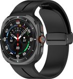 By Qubix Qubix - D-buckle sportband - Zwart - Geschikt voor Samsung Galaxy Watch Ultra / Ultra 2 - 47mm
