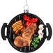 HD Collection Ornament kerstbal Barbecue Glazen Zwart 10.1 cm
