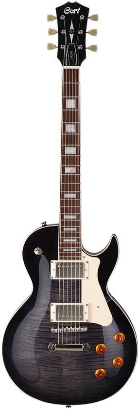 Cort CR250TBK2 Elektrische gitaar LP-model Translucent Black