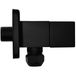 Xellanz Robinet d'arrêt d'angle carré + Rosace - 3/8\"x10mm - Noir mat