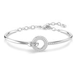 Swarovski Dextera armband, Ronde slijpvorm, Wit, Rodium toplaag