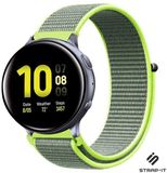 Strap-it Nylon Smartwatch bandje - Samsung Galaxy Watch Active / Active2 - Fluoriserend