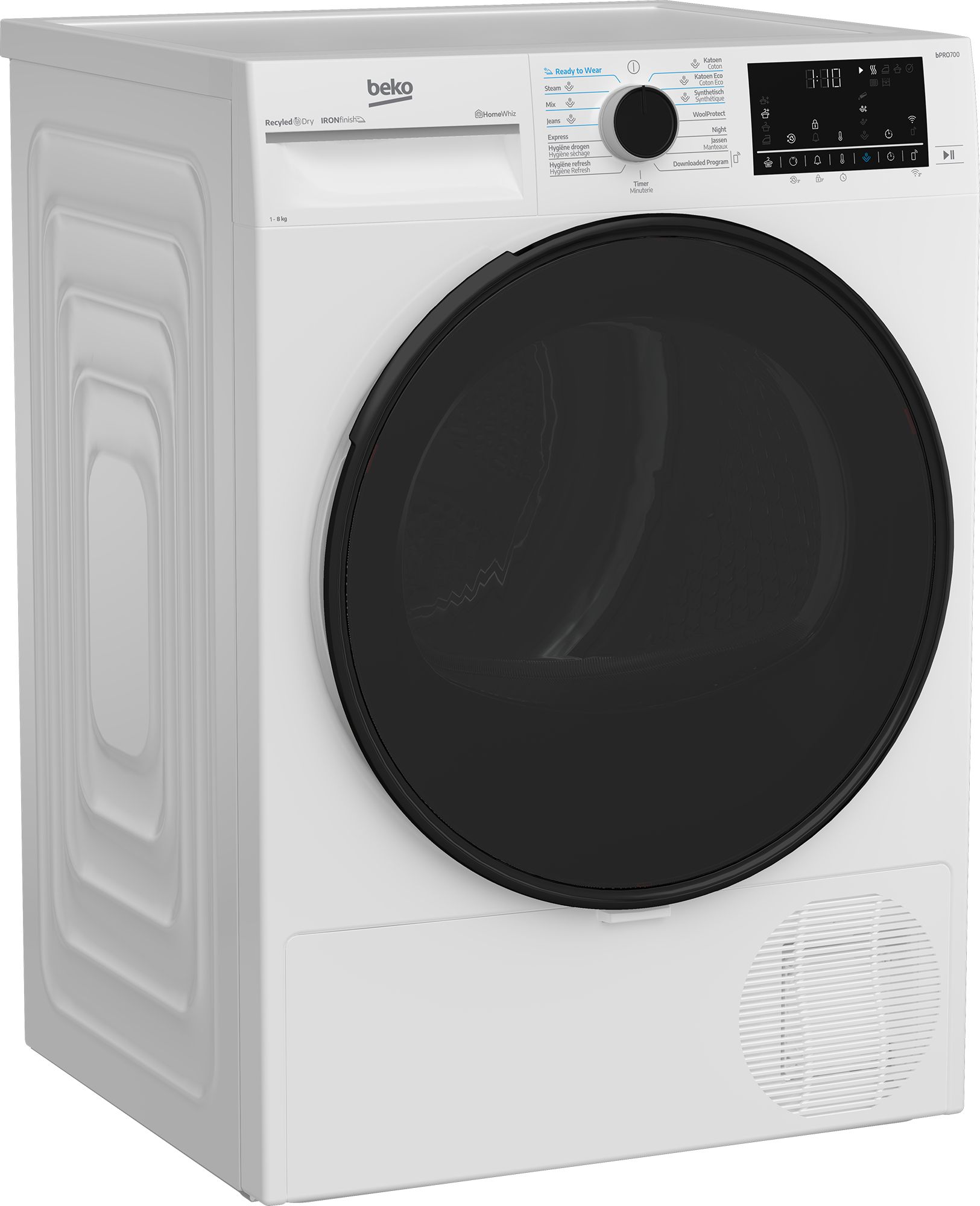Beko B5T4824W - IronFinish - WiFi - 8kg warmtepompdroger