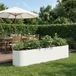 Maison Exclusive - Jardinière surélevée pour jardin, couleur blanche, 200 x 40 x 40 cm