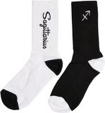 Mister Tee Sagittarius Zodiac 2-Pack Sokken Zwart/Wit 47/50