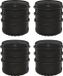 Protect-it Deurstopper/deurbuffer - 4 stuks - RVS - Zwart