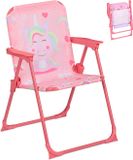Merkloos Relaxdays Campingstoel kinderen - opvouwbaar - zithoogte: 26 cm - eenhoorn