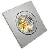 Brightium COB LED Ring Aluminium Zilver Vierkant 5W