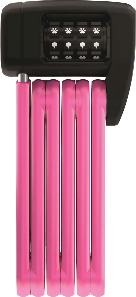 Abus Bordo Lite Mini 6055C/60 Folding Lock, pink symbols