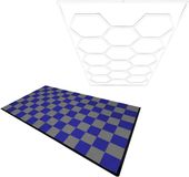 MonsterShop Monster Group BV Hexagon led & vloertegelbundel - grijs & blauw - 3,2x6m - 14 lampen