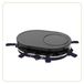 Merkloos Raclette grill crêpes - 3-in-1 - Tot 8 personen - 1200 W - Nachtblauw