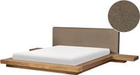 Beliani ZEN Waterbed Lichtbruin/Taupe 160 x 200 cm MDF