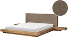 Beliani ZEN Waterbed Lichtbruin/Taupe 160 x 200 cm MDF