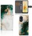 B2Ctelecom Bookcase voor OPPO Reno8 T 4G Marmer Groen