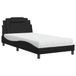 vidaXL Lit "Viana" avec matelas, similicuir, noir, 100x200 cm