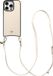 AVY Leren Hoesje Geschikt voor Apple iPhone 16 Pro | Compatibel met MagSafe | Leather Case met Telefoonkoord | Crossbody | Croco Beige | Long Leather