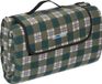 Relaxdays Picknickkleed - 200x200 cm - Geruit - Grijs/Groen - Fleece