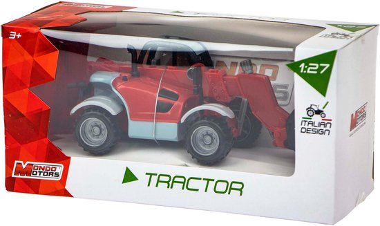 MondoMotors Tractor 1:27 - Rood, Grijs