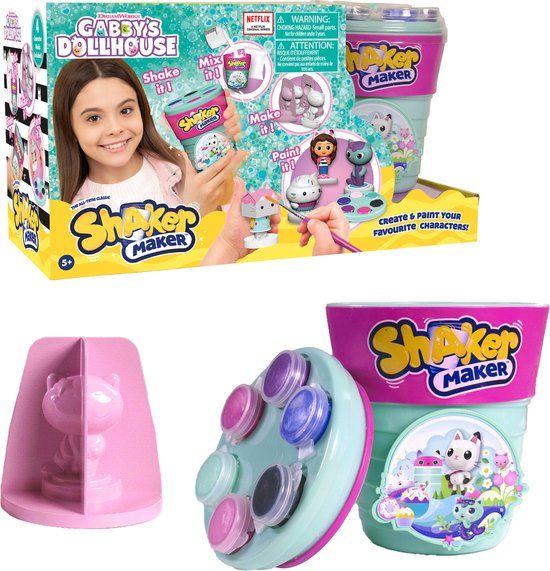 Shaker Maker - Gabby's Poppenhuis - Gipsfiguren Maken - Roze - 5+ Jaar