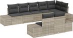 vidaXL Tuinbank Set Lichtgrijs Polywood
