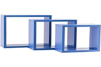 Up MeMi Me460BLU kubus, hout, blauw, 15 x 35 x 35 cm