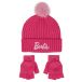 Barbie Ensemble | Bonnet | Gants | Rose | 2 pièces | Taille Unique | Disney