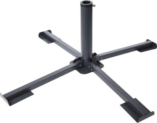 ProGarden Opvouwbare Parasolvoet - Grijs - Kruisvoet - 85 cm
