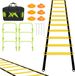 Ensemble d'agilité 4-en-1 - Échelle de vitesse de 6 mètres + 12 cônes + 4 piquets + 6 haies réglables - Sac de transport pour enfants - Entraînement de football et de coordination - Outil d'entraînement à la vitesse et à l'agilité