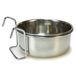 ARQUIVET Vogelvoederstation of drinkbak van roestvrij staal, papegaai met haken, 560 ml
