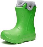 Ladeheid Kinder Regenlaarzen - Rubberen Laarzen voor Kinderen - EVA - Warm Gevoerd - Waterdicht - Groen - 30/31