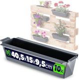 KADAX Veere bloempot voor europallets 40,5 cm antraciet 10 st.
