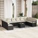 Maison Exclusive - Ensemble de canapé 11 pièces, couleur noire [Matériau synthétique] : Rotin synthétique