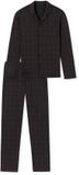 Schiesser Fine Interlock Pyjama Lange Mouw Katoen Antraciet M