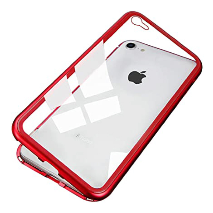 Stuff Certified iPhone 6S Magnetisch 360° Hoesje met Tempered Glass - Full Body Cover Hoesje + Screenprotector Rood