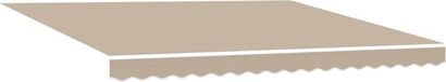 vidaXL - Vervangingsdoek - zonnescherm - voor - 4x3 - m - Beige - Polyester
