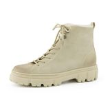 Paul Green dameslaarzen met veters beige