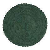 DII Crochet Collection Omkeerbare Badmat - Rond - 27,5 cm - Donkergroen