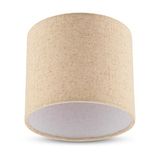 REV Lampenkap rond in moderne look - hoogwaardig linnen, 14cm diameter - vervangende lampenkap voor hanglamp & tafellamp, E27 fitting, taupe