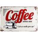 Nostalgic-Art Retro Tin Sign – Strong Coffee Served Here – Gift idea for USA & Diner fans, Metal Plaque, 20 x 30 cm