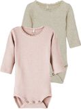 NAME IT NBFKAB 2P LS BODY NOOS Body pour fille - Peyote Melange