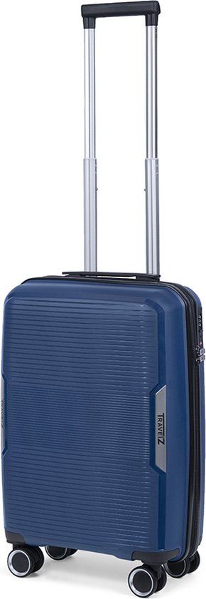 TravelZ Swinger Handbagage koffer 55cm - Hardcase Trolley - Blauw