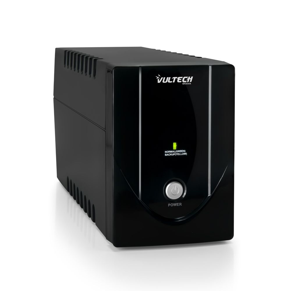 Vultech UPS1200VA-LITE - Ononderbroken stroomvoorziening (UPS) - Zwart