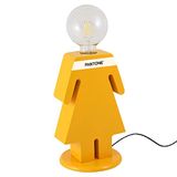 Pantone by Homemania 7002-1033-KZPN Homemania tafellamp, nachtkastje, oranje, wit, zwart, hout, 15 x 16 x 26 cm, 1 x E27, max. 100 W, afmetingen van het product: L15 x T16 x A26 cm, 1,15 kg