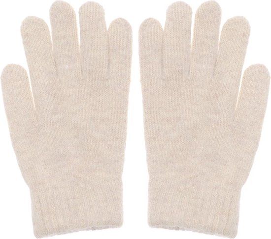 Zachte wollen dames handschoenen - beige - One size - Winter - van Heble®