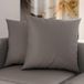 PETTI Artigiani Italiani - Paar kussenslopen 40 x 40 cm van microvezel, decoratief kussen voor slaapkamer, bank, set van 2 kussenslopen, effen, grijs, 100% Made in Italy