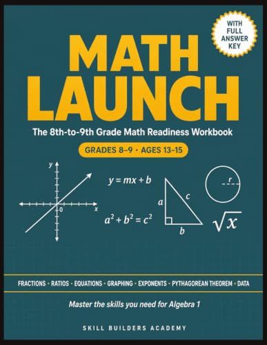Math Launch: The 8th-to-9th Grade Math Readiness Workbook
