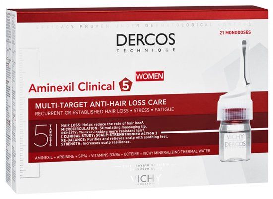 Vichy Dercos Aminexil Clinical 5 - Anti-Hair Loss Treatment for Women - 21 x 6ml