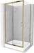 Mexen Apia cabine de douche porte coulissante 100 x 80 cm, transparent, or + Rio receveur de douche
