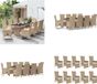 vidaXL Ensemble de jardin 11 pièces avec coussins, beige, en polyrotin