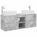 vidaXL Badkamerkastenset 3 st Betongrijs 129 x 41 x 80 cm Bewerkt hout